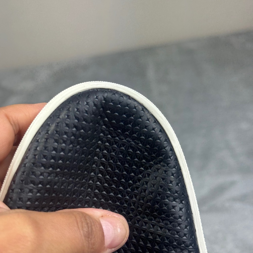 Vince Blair Black Perforated Leather Slip On Platform Sneakers Womens 8.5 M - Picture 10 of 10